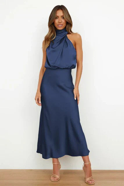 Felicitas® | Vestido gola alta sem mangas