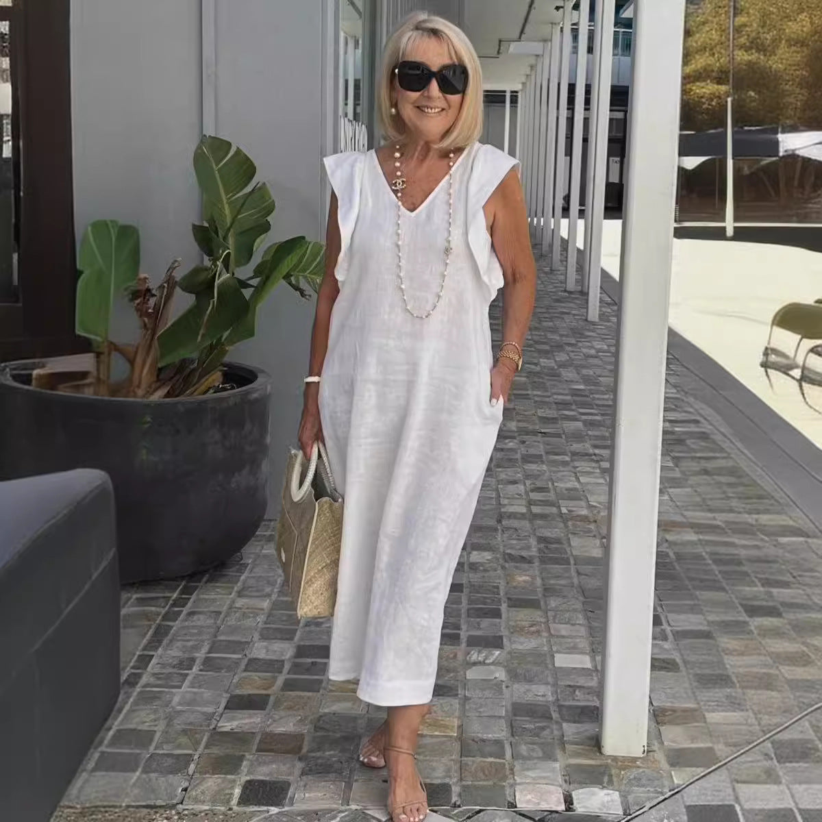 Sophie™ – Vestido de Linho e Algodão
