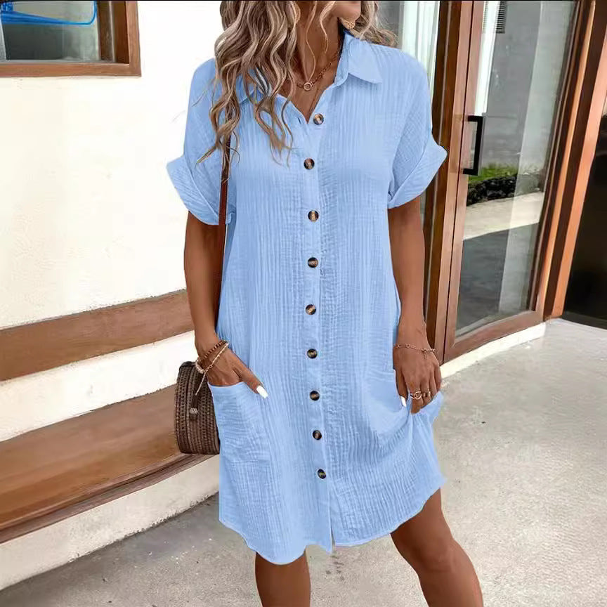 Brisa do Algarve – Vestido Casual com Botões