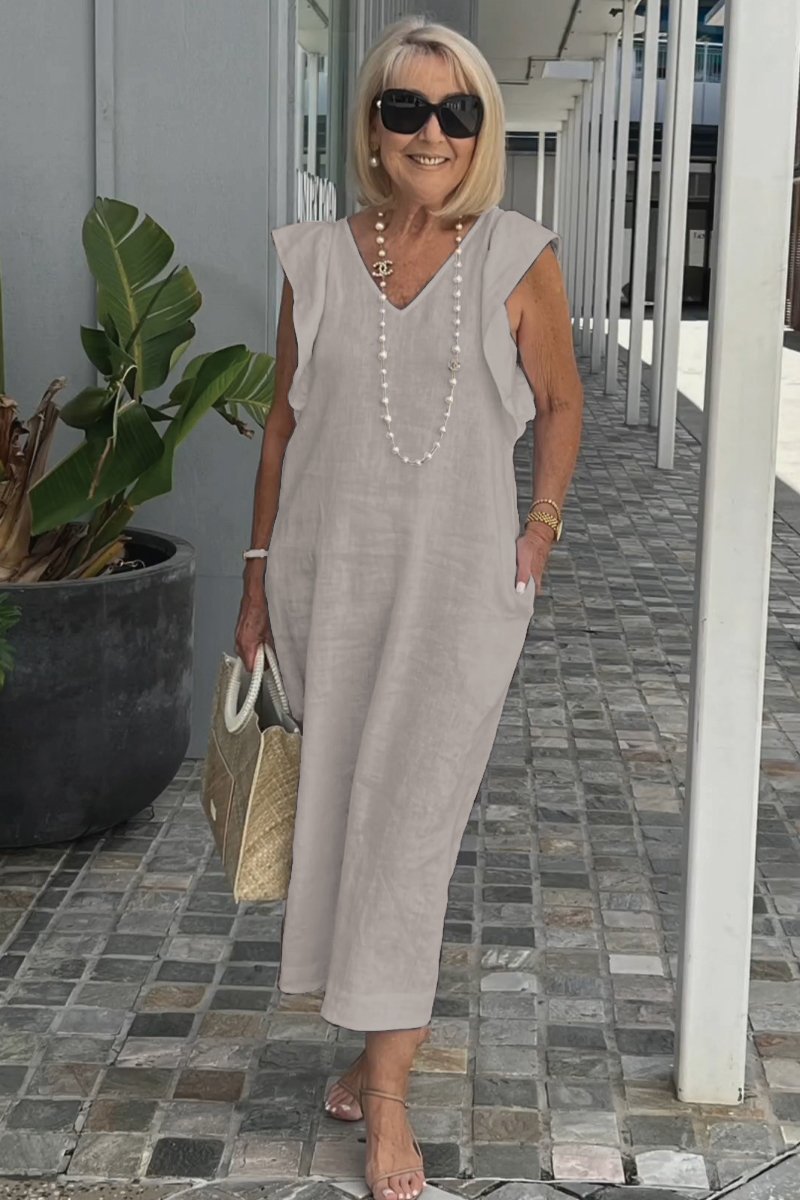 Sophie™ – Vestido de Linho e Algodão