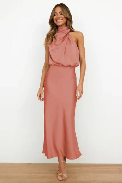 Felicitas® | Vestido gola alta sem mangas