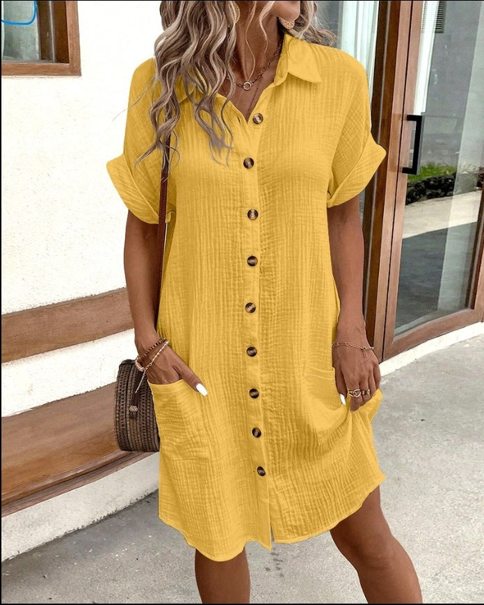Brisa do Algarve – Vestido Casual com Botões
