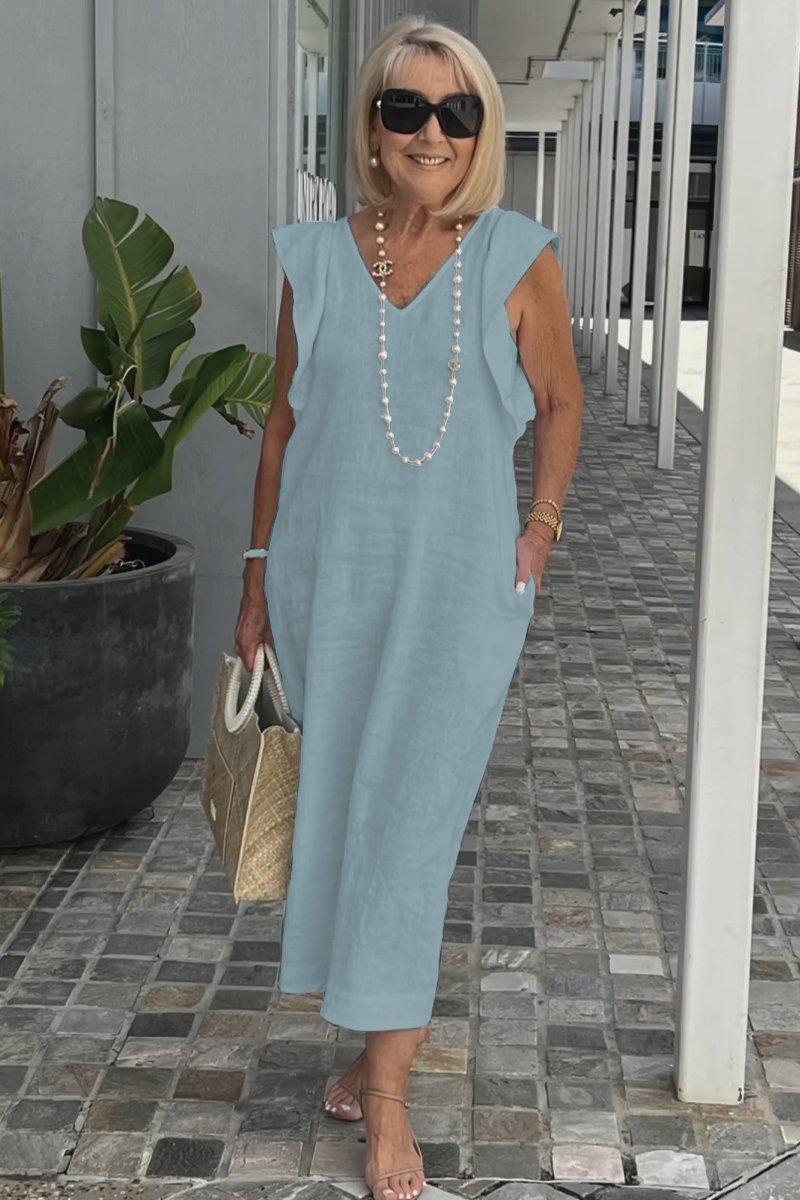 Sophie™ – Vestido de Linho e Algodão